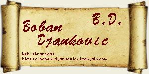 Boban Đanković vizit kartica
